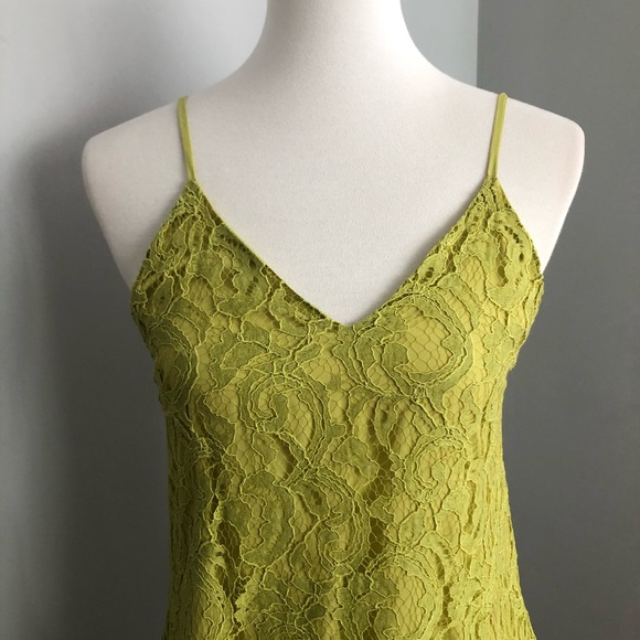 Lovers + Friends Lime Green Sure Thing Ruffle Slip Dress Size XS - Picture 4 of 9